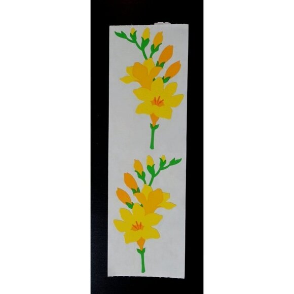 VTG Mrs. Grossman's Stickers Floral Flowers Bouquet Tulips Yellow Daffodil Daisy - Picture 1 of 2
